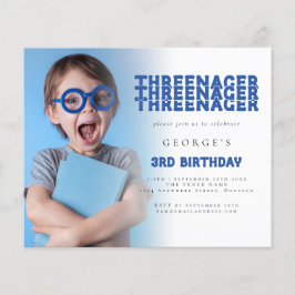 Value Threenager Photo Overlay 3rdバースデーブルー チラシ