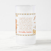 Valxartの1985年の(占星術の)十二宮図の木製の雄牛の生まれる射手座 フロストグラスビールジョッキ (中央)