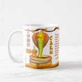 ValxArtの(占星術の)十二宮図の地球のヘビの射手座は1989年を生まれます コーヒーマグカップ (左)