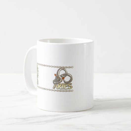 Valxartレオの牡羊座の(占星術の)十二宮図の友情のギフト コーヒーマグカップ (正面左)