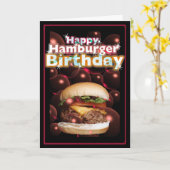 Valxart著幸せなハンバーガーの誕生日 カード (黄色い花)