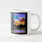 Valxart著《星座》乙女座の天秤座の(占星術の)十二宮図の先端 ジャンボコーヒーマグカップ (右)