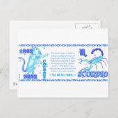 ValxArt〔占星術の〕十二宮図水生まれ虎蠍座1962 2022 ポストカード (正面/裏面)