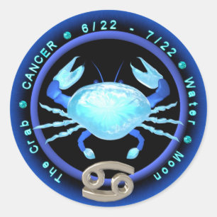 Valxart Cancer〔占星術の〕十二宮図ロゴ ラウンドシール