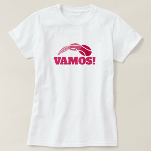 Vamos! 女性および女の子のためのかわいいテニスのTシャツ Tシャツ