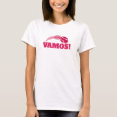 Vamos! 女性および女の子のためのかわいいテニスのTシャツ Tシャツ (正面)