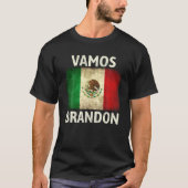 Vamos Brandon Let's Go Brandonヴィンテージメキシコ国旗 Tシャツ (正面)