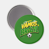 VAMOS BRAZIL 2026 ファン | ブラジル人 マグネット (正面/裏面)