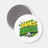 VAMOS BRAZIL 2026 ファン | ブラジル人 マグネット (正面/裏面)