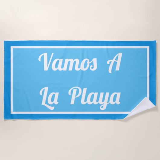 Vamos LaのPlayaの明るく青いビーチタオル ビーチタオル (正面)