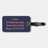 Vamos LaのPlayaの荷物のラベル ラゲッジタグ (裏面横)