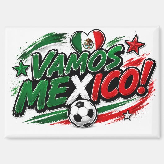 VAMOS MEXICO! | メキシコを愛するサッカーグッズ マグネット (正面)