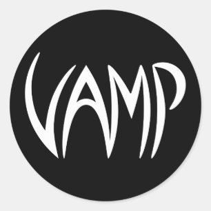 Vamp文字(黒/白)版 ラウンドシール