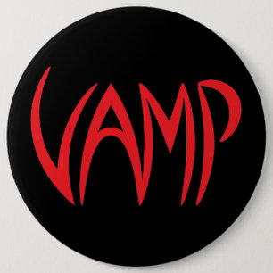 Vamp文字(黒/赤)バージョン 缶バッジ