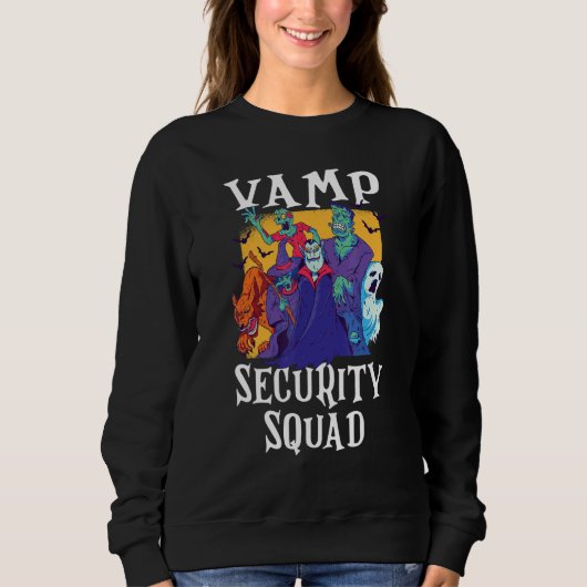 Vamp Security Squad   Easy Halloween Costume スウェットシャツ (正面)