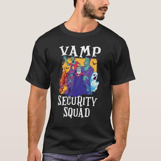 Vamp Security Squad Easy Halloween Costume Tシャツ (正面)