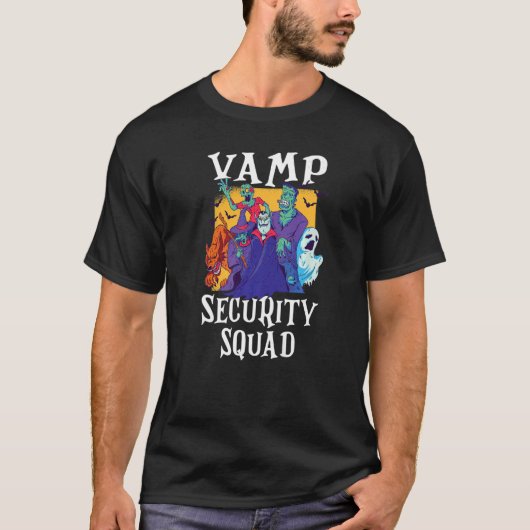 Vamp Security Squad Easy Halloween Costume Tシャツ (正面)