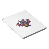 Vampire Bat with Candy � Cute Halloween T-Shirt ノートパッド (アングル)