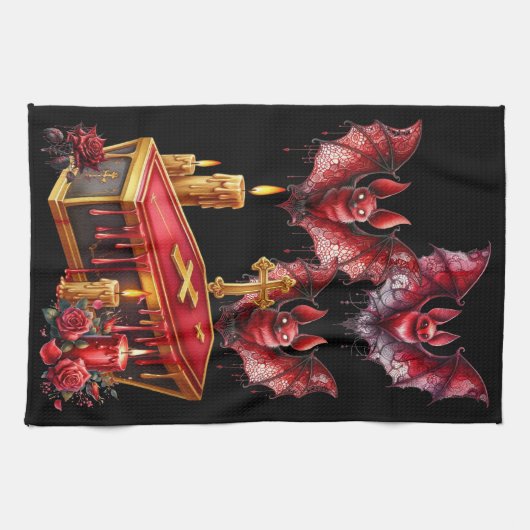 Vampire Bats キッチンタオル (横)