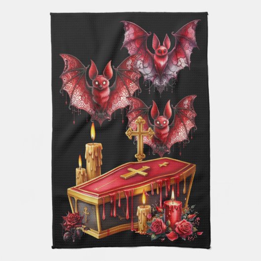 Vampire Bats キッチンタオル (縦)