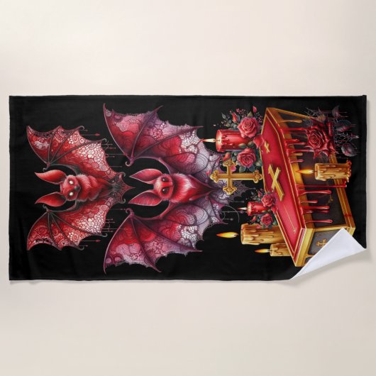 Vampire Bats ビーチタオル (正面)