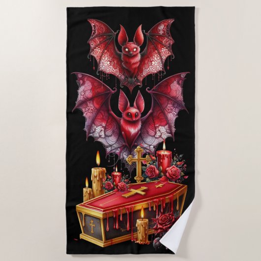 Vampire Bats ビーチタオル (正面)