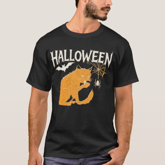 Vampire Cat's Halloween Classic T-Shirt Tシャツ (正面)