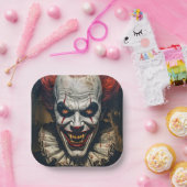 Vampire Clown Halloween Party Paper Plates ペーパープレート (パーティー)