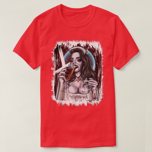 Vampire Costume For Woman Gothic Design Halloween Tシャツ (デザイン正面)