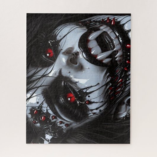 Vampire Demon Portrait – Gothic Horror Fantasy Art ジグソーパズル (縦)