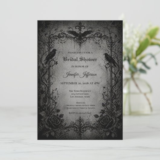 Vampire Gothic Bridal Shower invitation 招待状 (スタンド正面)