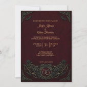 Vampire Gothic Halloween Wedding Invitation 招待状 (正面)