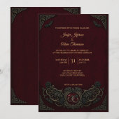 Vampire Gothic Halloween Wedding Invitation 招待状 (正面/裏面)
