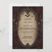 Vampire Gothic Halloween Wedding Invitation 招待状 (正面)