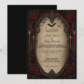 Vampire Gothic Halloween Wedding Invitation 招待状 (正面/裏面)