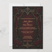 Vampire Gothic Halloween Wedding Invitation 招待状 (正面)