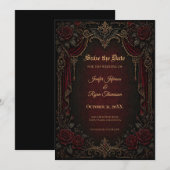 Vampire Gothic Save the date invitation 招待状 (正面/裏面)