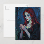Vampire Lady With Rosary ポストカード (正面/裏面)