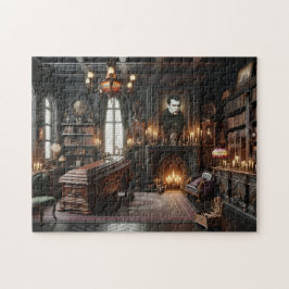 Vampire Library Gothic Home Decor ジグソーパズル