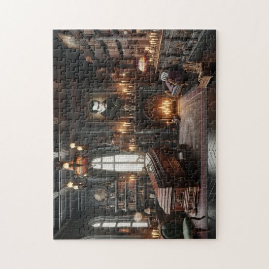 Vampire Library Gothic Home Decor ジグソーパズル (縦)