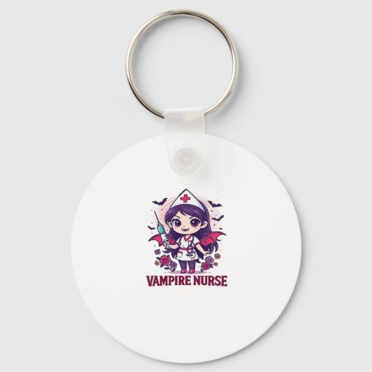 Vampire Nurse Shirt � Funny Halloween Medical Work キーホルダー (正面)