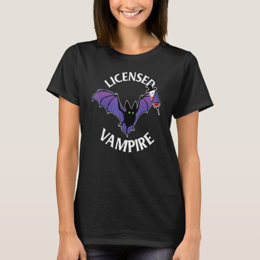 Vampire   Phlebotomy Phlebotomist Technician Nurse Tシャツ (正面)