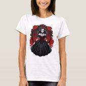 Vampire Queen Aesthetic – Elegant Gothic Halloween Tシャツ (正面)