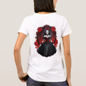 Vampire Queen Aesthetic – Elegant Gothic Halloween Tシャツ (裏面)