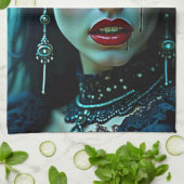 Vampire Queen: Dark Allure Art キッチンタオル (折り畳み)