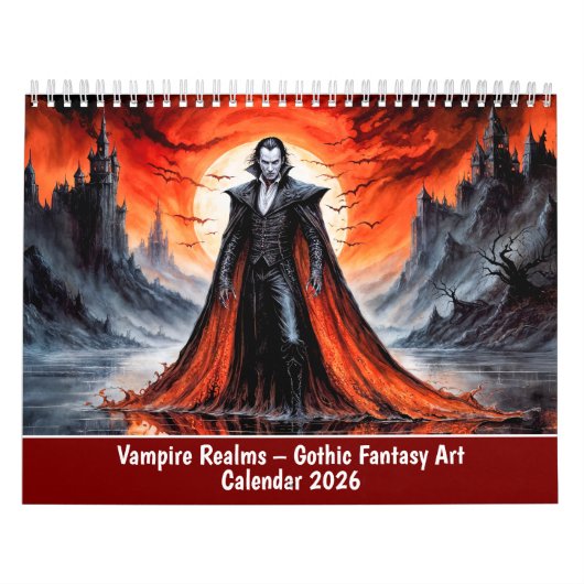Vampire Realms – Gothic Fantasy Art Calendar 2026 カレンダー (カバー)