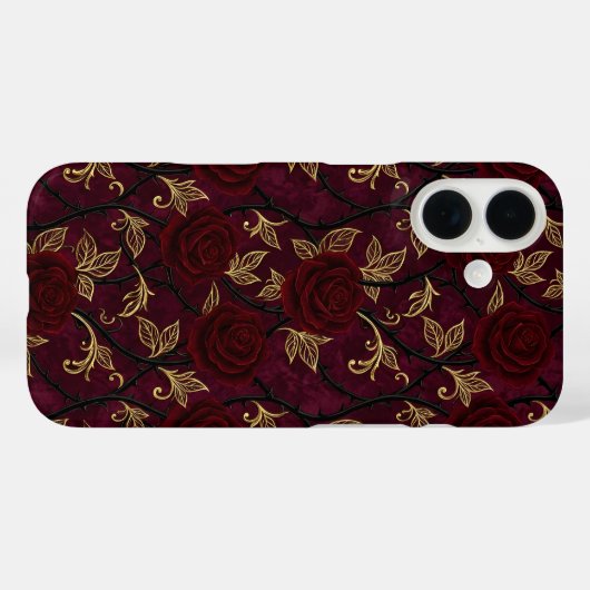 Vampire Rose Garden Pattern Phone Case Case-Mate iPhoneケース (裏面 (横))
