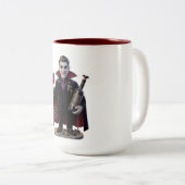 Vampire Sommelier Cabernet Vampirius Funny Hallowe ツートーンマグカップ (正面右)