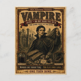Vampire, Vintage Circus Monster ポストカード
