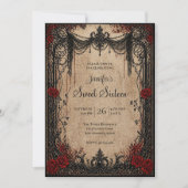 Vampire Vintage Gothic Sweet 16 招待状 (正面)